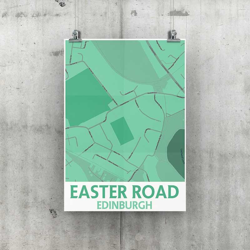 Easter Road Geo Poster A3 Size