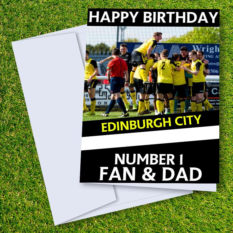 Edinburgh City FC Happy Birthday Dad Card