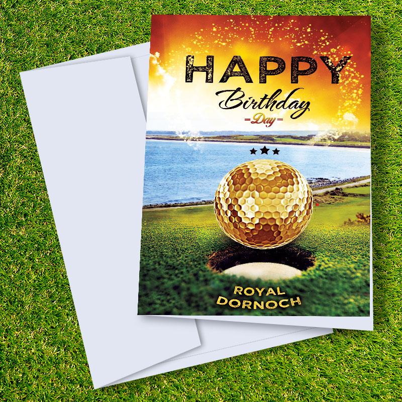 Royal Dornoch Golf Course Birthday Card