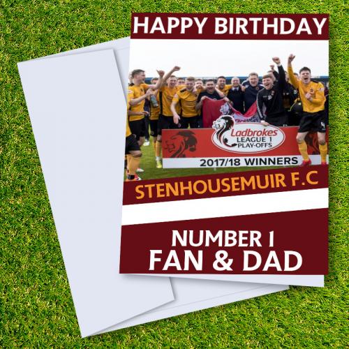 Stenhousemuir FC Happy Birthday Dad Card
